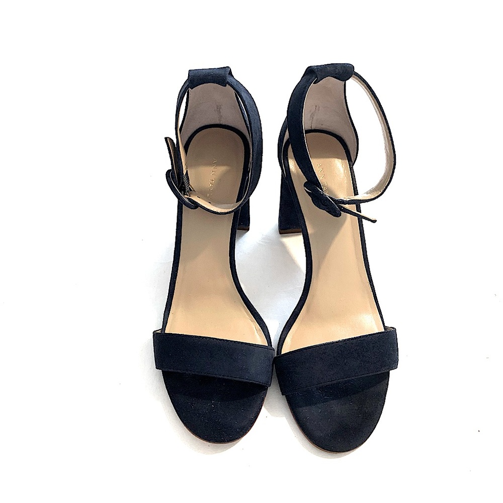 Ann Taylor - Navy Blue Block Heels Sandals!